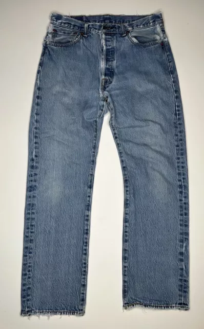 Vintage Distressed Levi’s Levis 501 Button Fly Custom Jeans 32 x 30