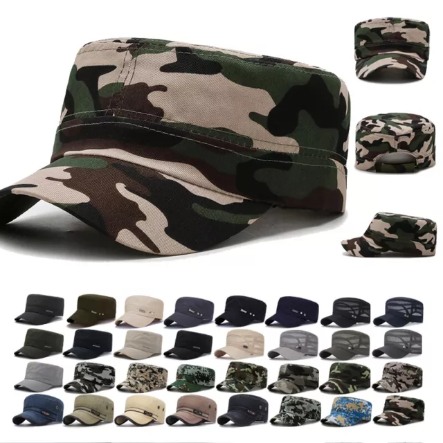 Cadet Chapeau Armée Casquette Baseball Militaire Réglable Délavé Uni Hommes US 》