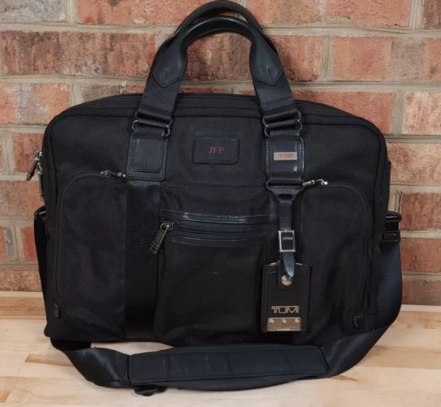 TUMI 22611DH Alpha Bravo Mcnair Slim Briefcase Business Bag Black Nylon
