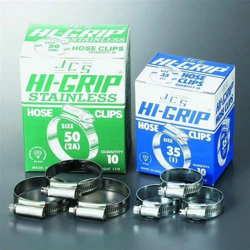 JCS Hi-Torque Hi-Grip Jubilee Style Hose Clips – Mild Steel Wing Drive – Pack Of 5 Or 10