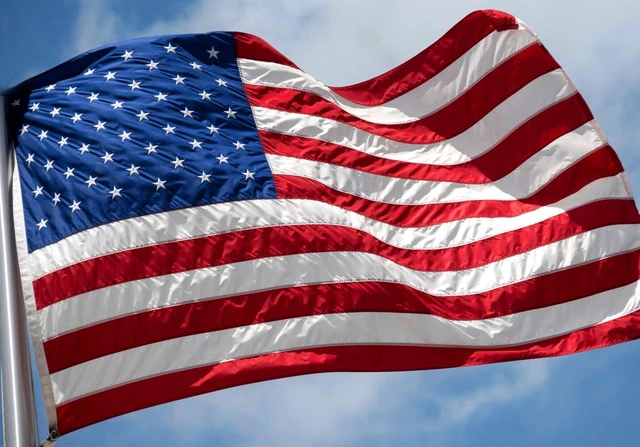 3x5 FT Outdoor USA Flags with Embroidered Stars, Sewn Stripes and Brass Grommets
