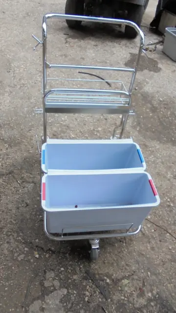 Cleanroom Mop Cart Triple Bucket Vileda Roll-O-Matic 6326       2-BUCKET
