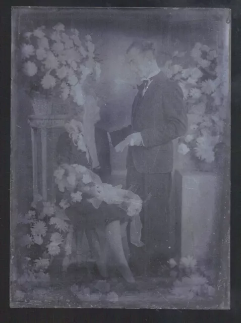 Plaque photo en verre - Couple de mariés  (Ref. 28)