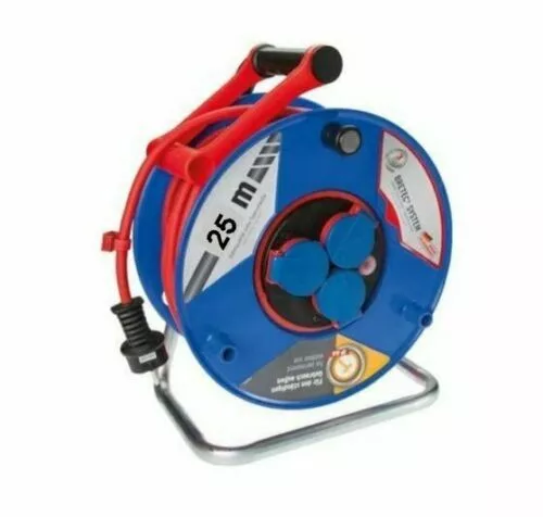 Tambour pour Câble 25 Mètres Avec Prises IP44 Bgi 608 Intérieur Et Extérieur