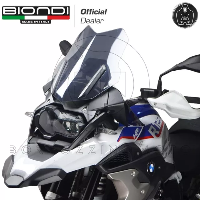 Biondi Parabrezza Cupolino Basso Fumè Chiaro Bmw R 1200 Gs 2013-2016