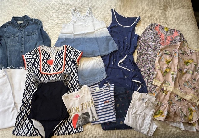 Pacchetto di abiti firmati per ragazze 10 anni Jacadi, Petit Bateau, Molo, tagli equipaggio ecc.