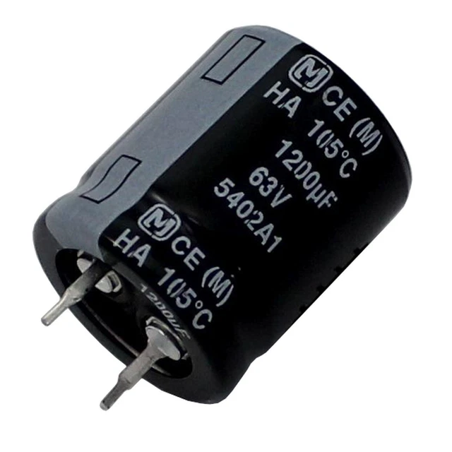 Lot De 5 Condensateurs électrolytiques Panasonic 8200µF 6.3V 105°C - Réf. EEUFR0J822X - Dimensions 16x25mm - Neuf