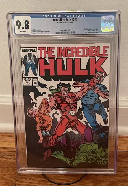 Incredible Hulk #330 CGC 9.8 (W) NM/MT Todd McFarlane Art Begins Marvel 1987