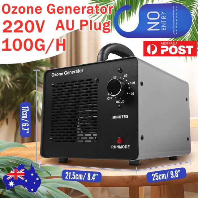 100G/H Ozone Generator Ozonator Machine Air Purifier Clean Deodoriser Ionizer