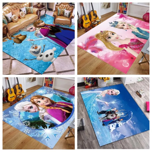 3D Matte Anna Elsa Prinzessin Fußmatten Kinder Teppich Antirutsch Türmatte Neu