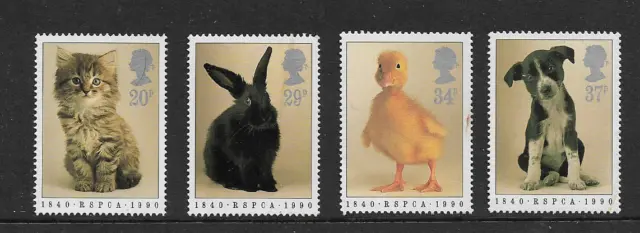 1990 Gb.- Royal Society Protection Of Animals - Set Of Four - Mnh.
