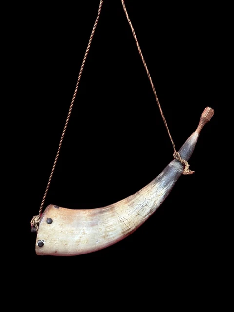 18th/19th Century 1700s Too 1800s Revolutionary War Era Powder Horn Flat Top