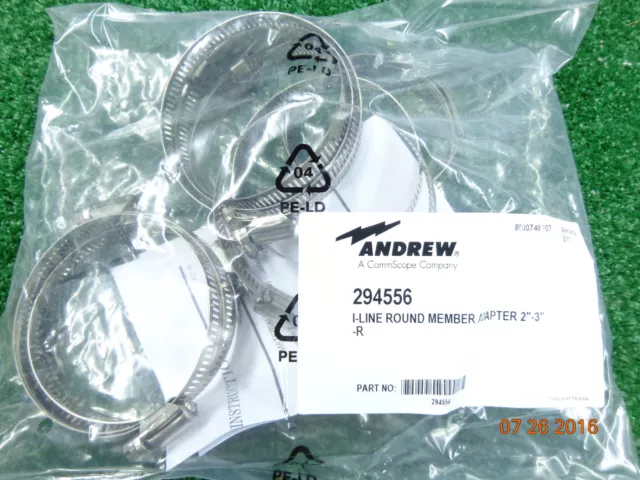 Andrew 294556 I-Line Round Member Adapters 2”-3” hose clamp fastener 10 per pk