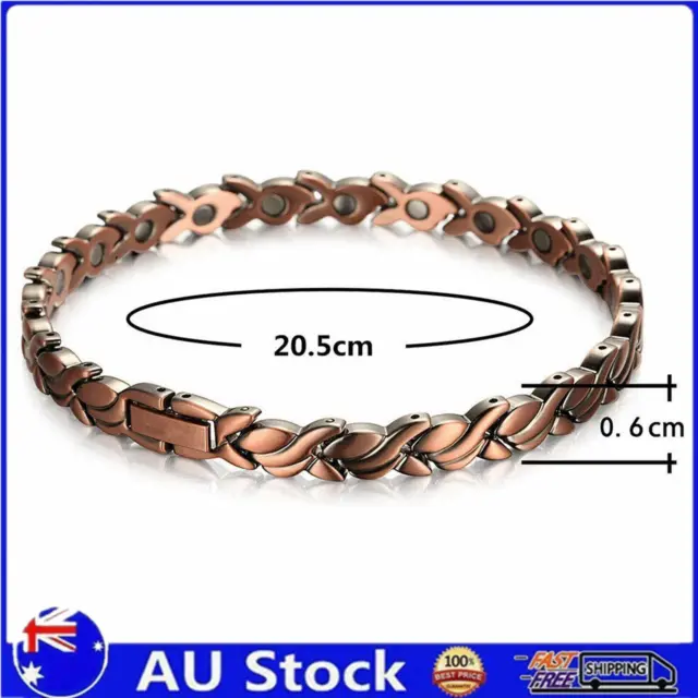 Lady Pure Copper Magnetic Solid Therapy Bracelet For Arthritis Wristband Bangle