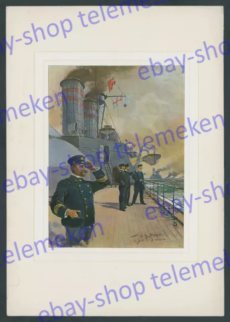 Stöwer SMS Wörth Kpt Heinrich Saß Kaiserliche Marine Nordsee Flottenmanöver 1899