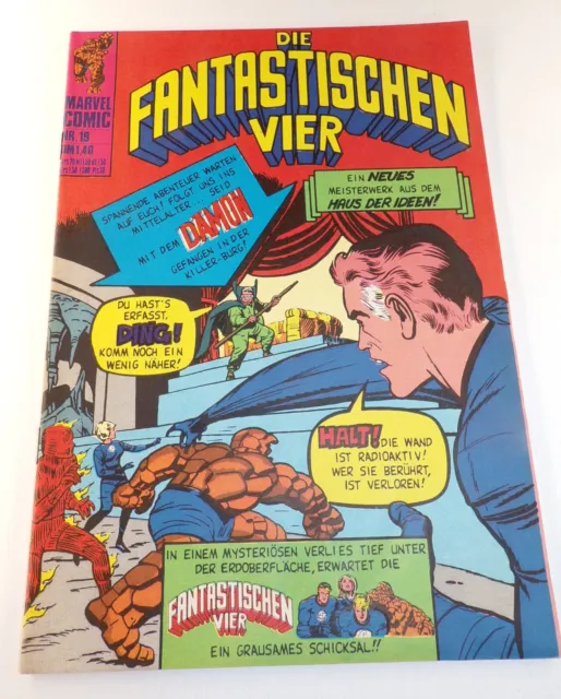 Marvel Comic: "DIE FANTASTISCHEN VIER" Nr. 19 - 1974 - fast makelloses Heft!!