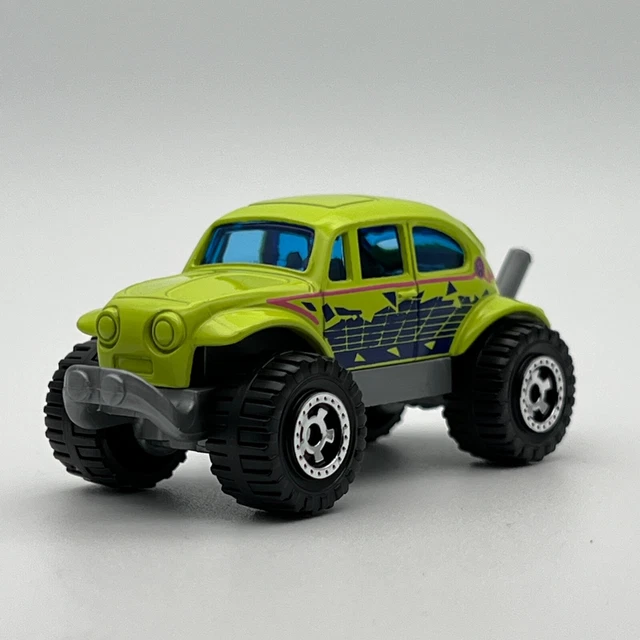 Voiture Miniature Schuco 1/64 - Volkswagen Coccinelle Vert Beige - Modèle Métal En Boîte Collector