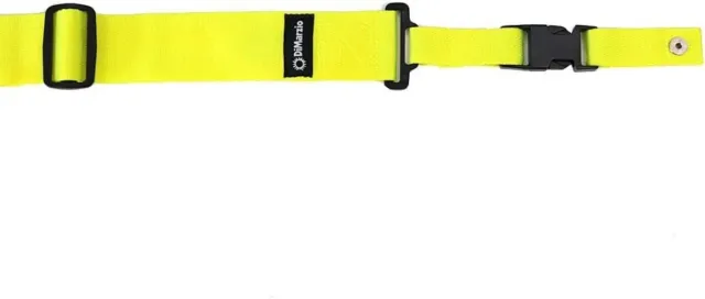 DiMarzio 2" Nylon ClipLock Guitar Strap, Neon Yellow