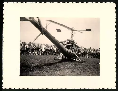 Fotografie Hubschrauber - Helikopter Hiller UH-12 im Allgäu 1952