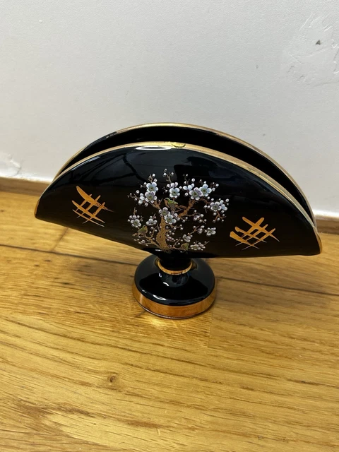 Porte-serviettes De Table En Céramique Blanche - Motif Coccinelle Et Herbe - Neuf