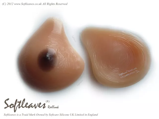Softleaves E100 Silicone Bra Breast Forms in All Sizes A B C D DD E F G H I  J K