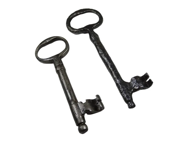Skeleton Old Keys Made 18Th Century,Wrought Iron,Rustic,Hand Forged Antique