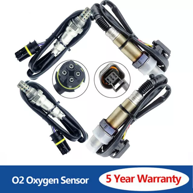 4x Oxygen O2 Sensor 1 & 2 for 2011-2016 BMW 550I xDrive 4.4L Upstream+Downstream