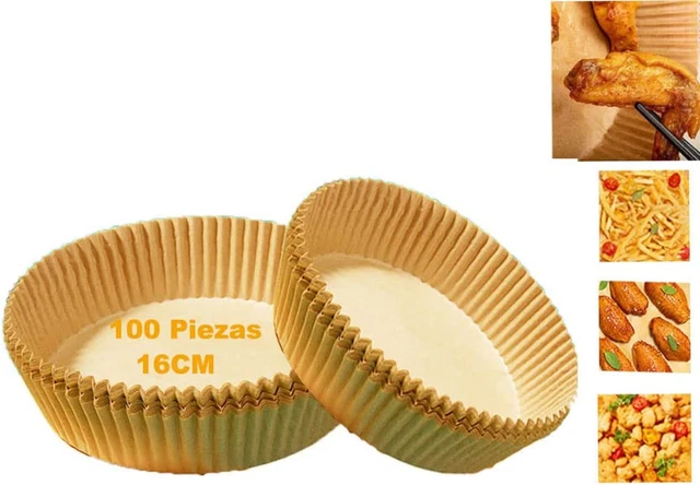 Carta Forno Per Friggitrice Ad Aria 200 Pezzi - 23.5x19.5cm, Antiaderente, Facile Pulizia
