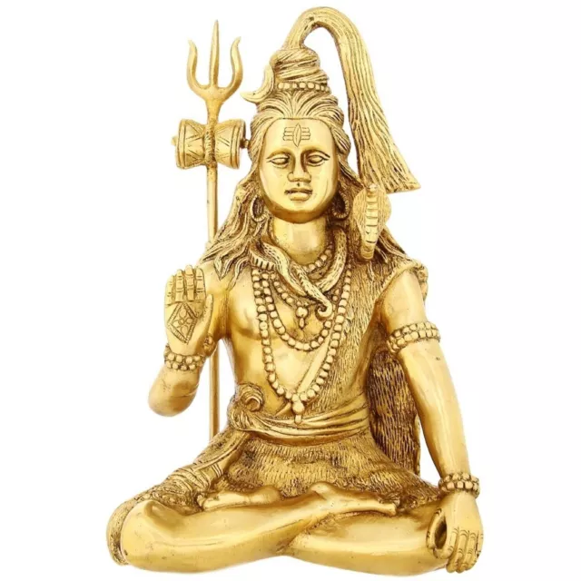 MULTISTORE ENTERPRISES Lord Shiva Brass Bholenath Idol Mahakal Murti (12 Inch)