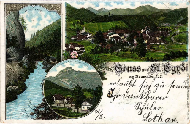 CPA AK Gruss aus St. Egydi Nieder-Osterreich Vorlaufer AUSTRIA (1274632)