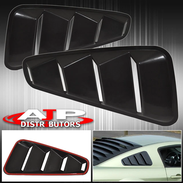 1/4 Quarter ABS Window Louvers Scoop Cover Vent Visor For 2005-2014 Ford Mustang