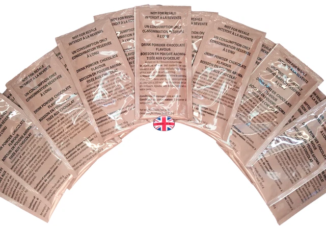Hot A Rations 15 X UN Army Ration Hot Chocolate Sachets - MRE - Camping - Hiking ...