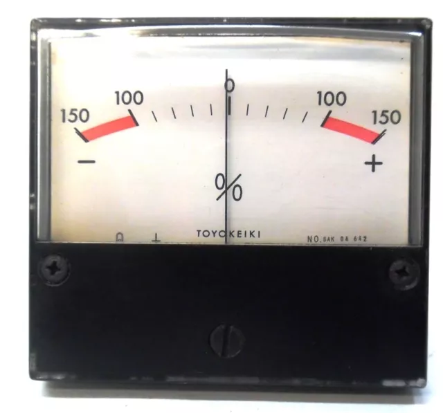 TOYOKEIKI AMMETER, NO. 04642, -150 TO +150, 60mV