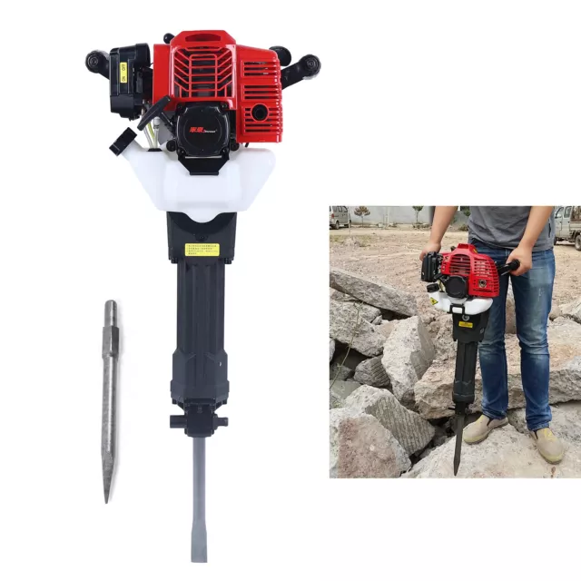 52CC Gas Powered Demolition Concrete Breaker Drill Jack Hammer Air Cooling 1.9KW