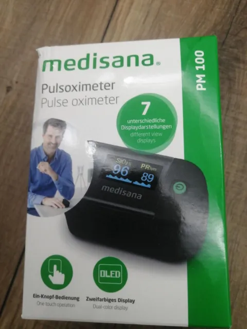 Medisana PM 100 Pulsoximeter, Messung der Sauerstoffsättigung im Blut, Fingerpul