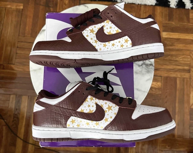 Nike SB Dunk Low Supreme Stars Barkroot Brown (2021) Size 10.5 AUTHENTIC DS Nike SB Dunk Low Supreme Stars Barkroot Brown (2021) Size 10.5 AUTHENTIC DS