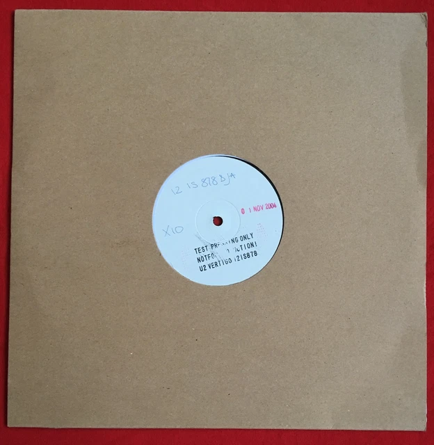 U2 - Vertigo - Rare UK NOT FOR PRODUCTION 1 Sided 12" Test Pressing12 IS 878 DJ