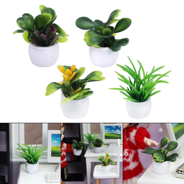 Set De 9 Mini Vases En Résine Colorés - Pots Décoratifs Micro Paysage - Pour Fleurs Séchées Ou Maison De Poupée