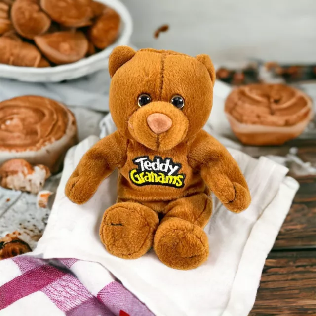 Teddy Grahams Spicey Cinnamon Promo Teddy Bear Beanie Stuffed 7” Plush Animal