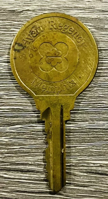 Vtg Hotel Room Door Brass Key Hyatt Regency Memphis TN Retro Motel 1903 Resort