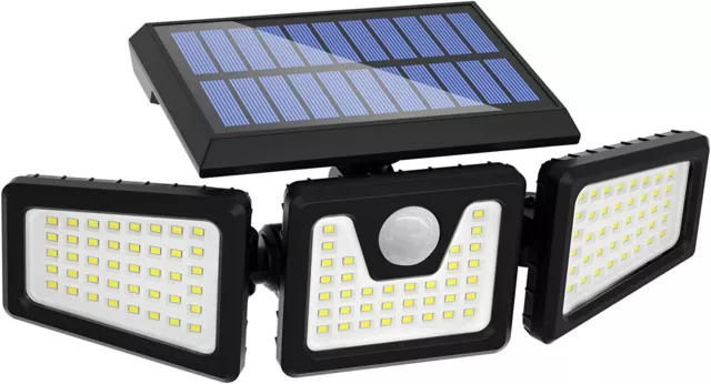 SEFON Luci Solari di Sicurezza 118 LED Faretto con Sensore di Movimento IP65