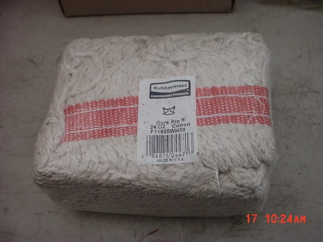 Rubbermaid 24oz F11800WH00 Cotton Mop Head New in package