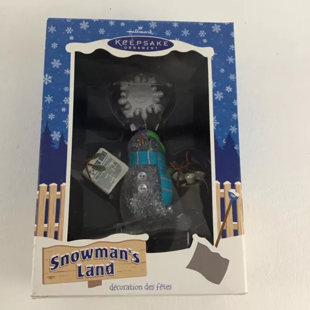 Hallmark Keepsake Christmas Ornament Snowman's Land Snow News Is Good News 2003