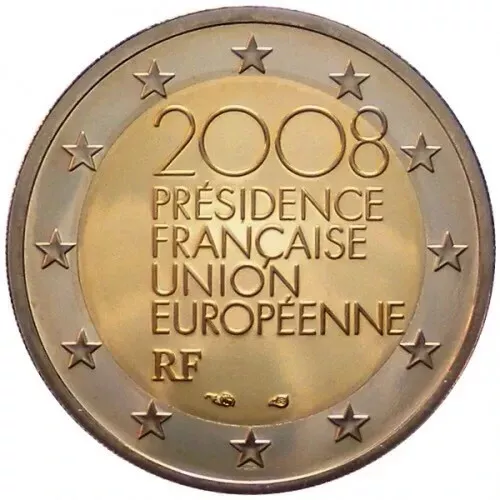 2 euro  FRANCIA 2008 COMMEMORATIVO PRESIDENZA FRANCESE UNIONE EUROPEA SPL