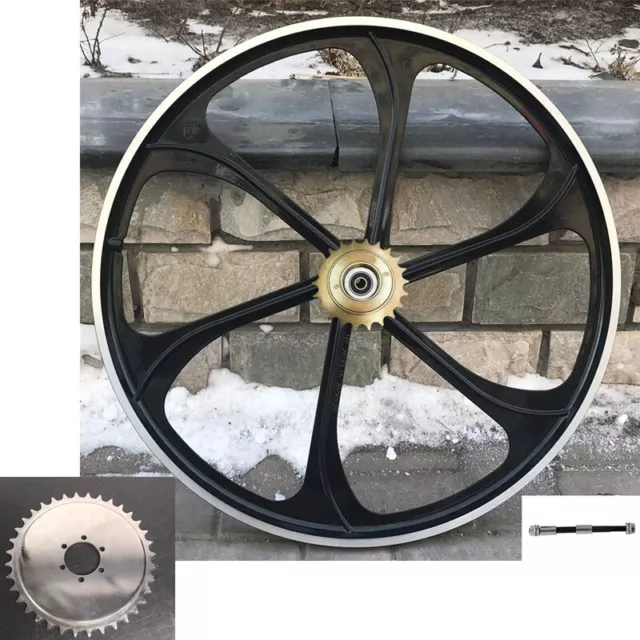 26" Alum Alloy Rear Mag Wheel 135mm w/36T Sprocket,22T freewheel - Bike Wheel