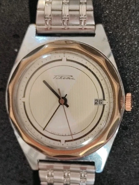 Montre Mécanique Russe BOCTOK Homme 1985 - Mouvement Manuel, Boîtier Plaqué Or, Style Militaire Vintage