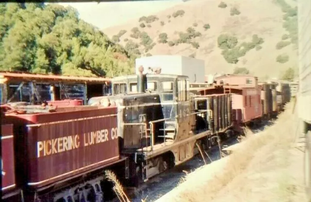 EG09 Train Slide ENGINE LOCOMOTIVE ATSF SANTA FE 462 GE445 Pickering Lumber