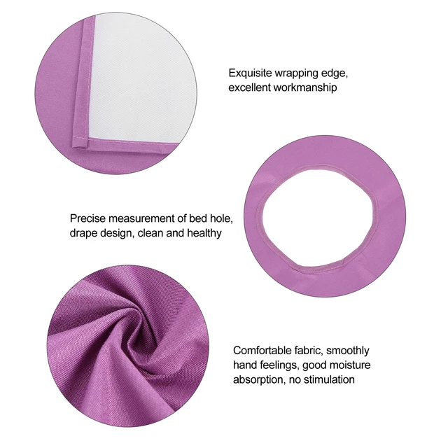(Blanc + Violet)2 Pièces Draps De Lit Jetables Couette De Massage En Polyester