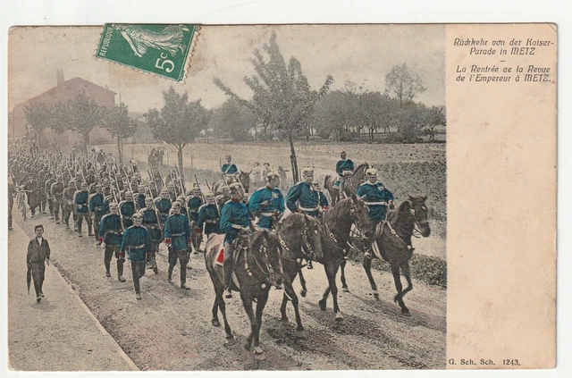 METZ - Moselle - CPA 57 - Militaire - Revue de l'Empereur Schmitt Sch.