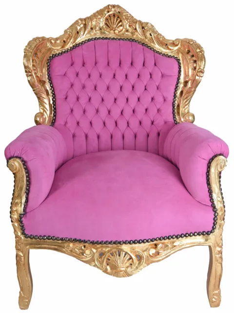 Armchair Baroque Pink Gold Armchair Antique Chair Rococo Armchair Luxury